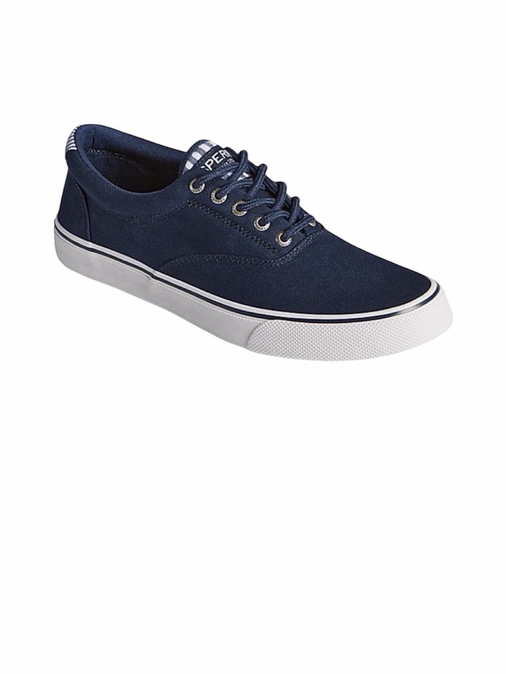 Sperry Navy Nautical Canvas Low-Top Sneakers with White Sole men’s size 11